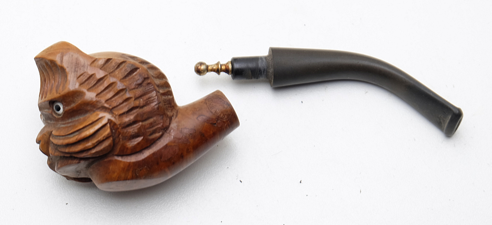 ​Vintage Freehand Smoking Tobacco Pipe Real Briar Foreign Cat Head - 6