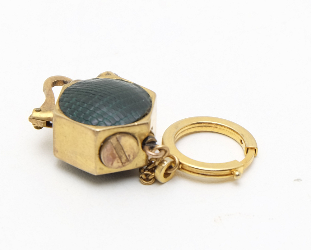​Unique Small French Leather Coated Petrol Lighter Works good! - 5
