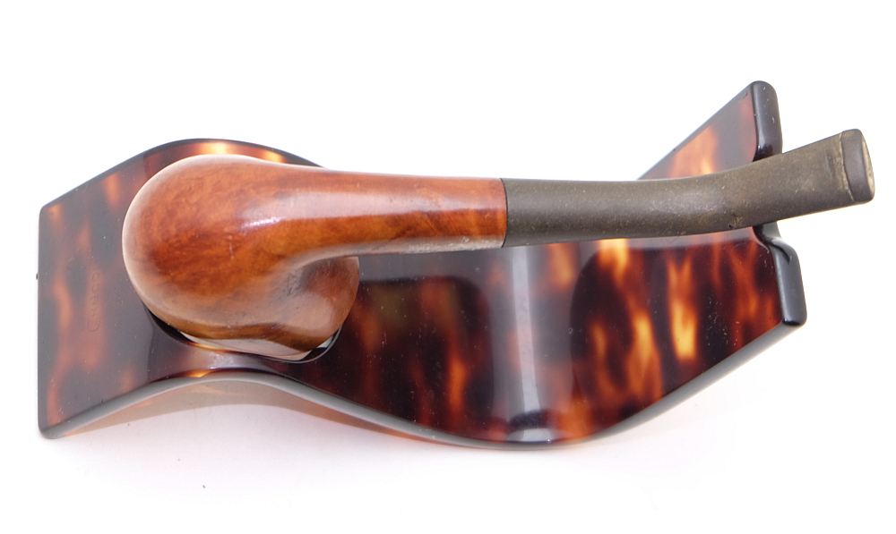 ​Real briar Bent Billiard Smoking Pipe Vintage France - 5