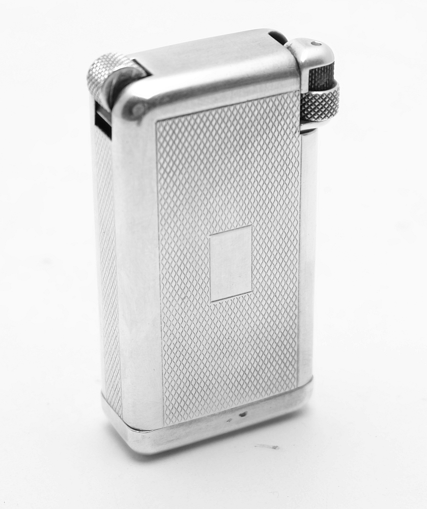 Flaminaire Quercia Grillon Gas Vintage Solid Silver Lighter 1950s Works! - 1