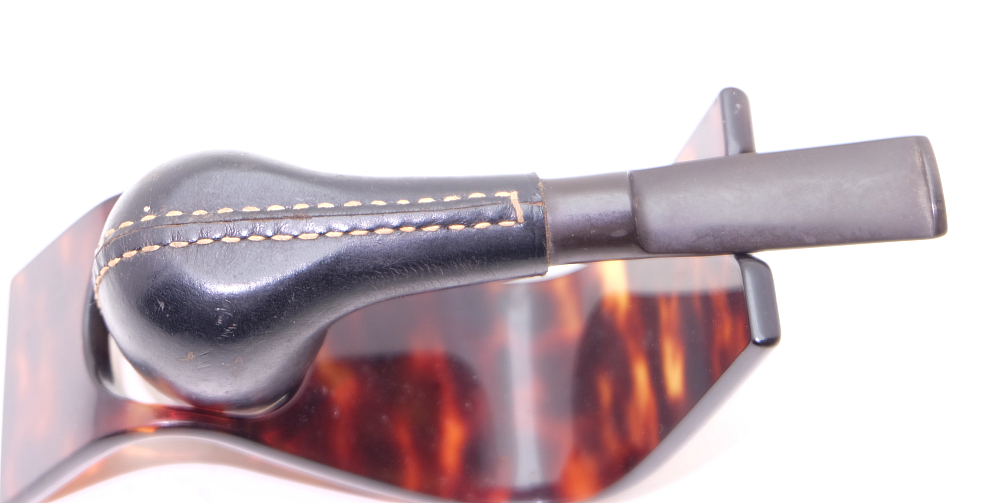 ​Billiard Vintage Tobacco Smoking Pipe Grenhill Leather Coated - 5