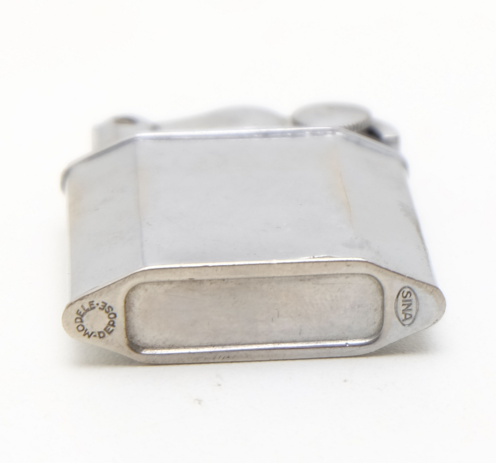 Sina Modele Depose French Vintage Petrol Lighter 1940-1950s Works great! - 7
