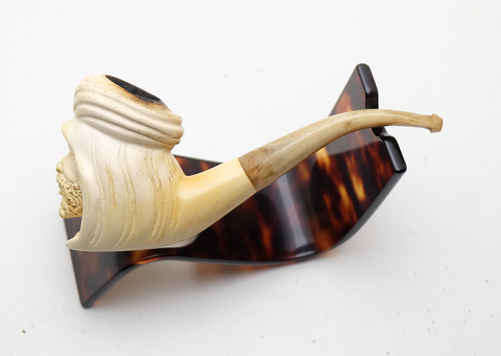 Turkish Meerschaum Pipe With Case Sultan Head - 1