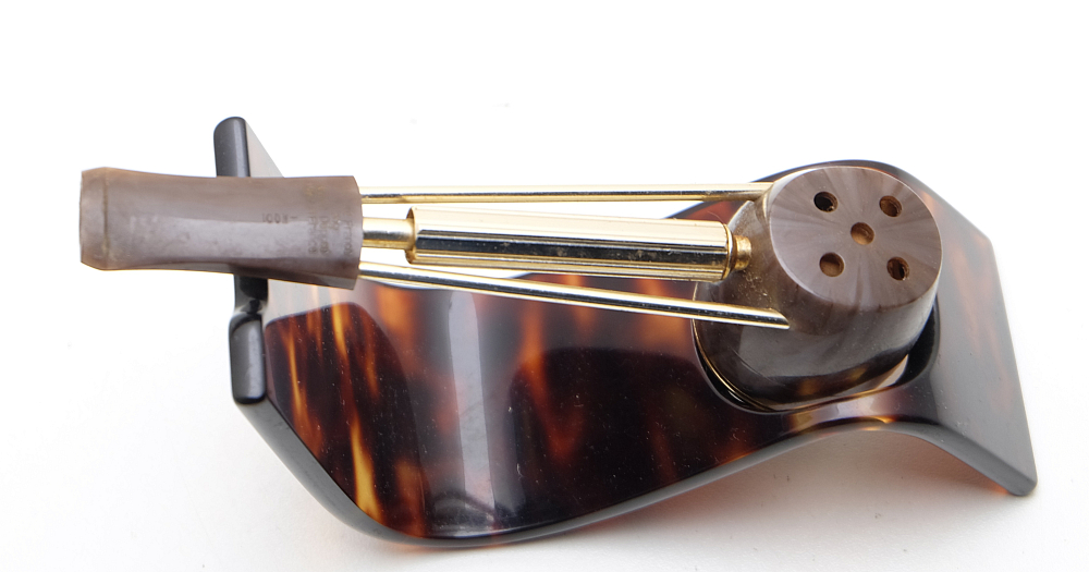 Jima Modele depose Vintage Smoking Tobacco Pipe Gold Brown - 6