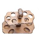 ​Unbranded Beautiful Wooden Pipe Stand for 6 Pipes Vintage! - 6 small