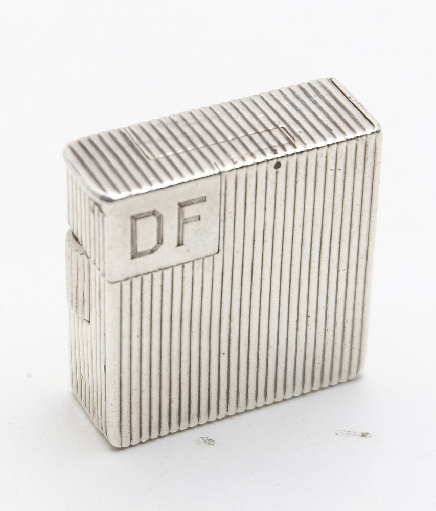 Chanteloup Paris Solid Silver Petrol Lighter Art Deco RARE! 1930-1940s Works! - 4