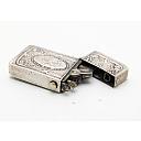 Silver 800 Automatic Petrol Lighter Germany 1900-1920S Works good! Rare! - 11 small