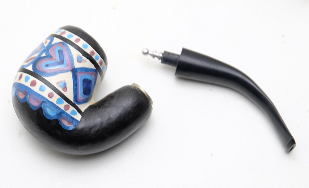Nice Unsmoked French Ceramic Tobacco Smoking Pipe - 8