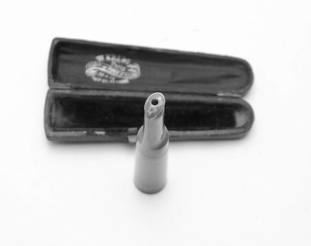​Antique Beautiful French Meerschaum amber W.Krebs mouthpiece cigar holder - 8