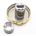 ​Hermes Set Solid Silver Lighter and Metal Gold Plated Ashtray 1960s - 3 small