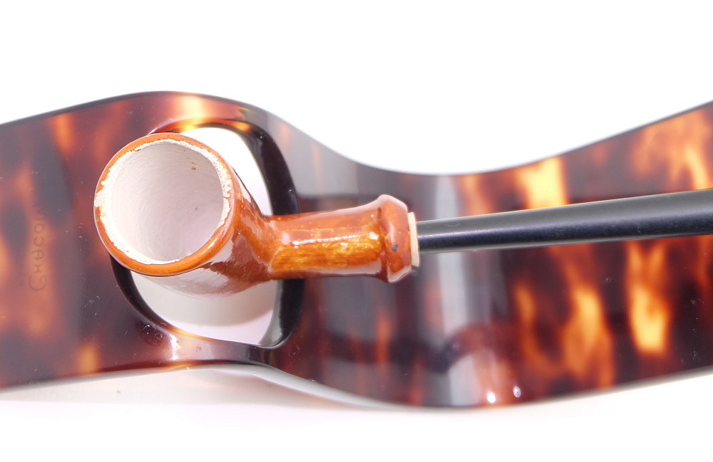 Nice Brown Unsmoked Ceramic French Vintage Tobacco Smoking Pipe - 5