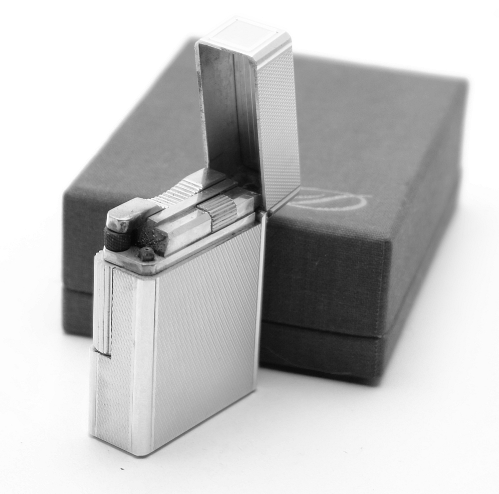 ​Dupont Line 1 Gas Lighter 20mk Gold Plated Works good! With box! Fully Serviced! - 7