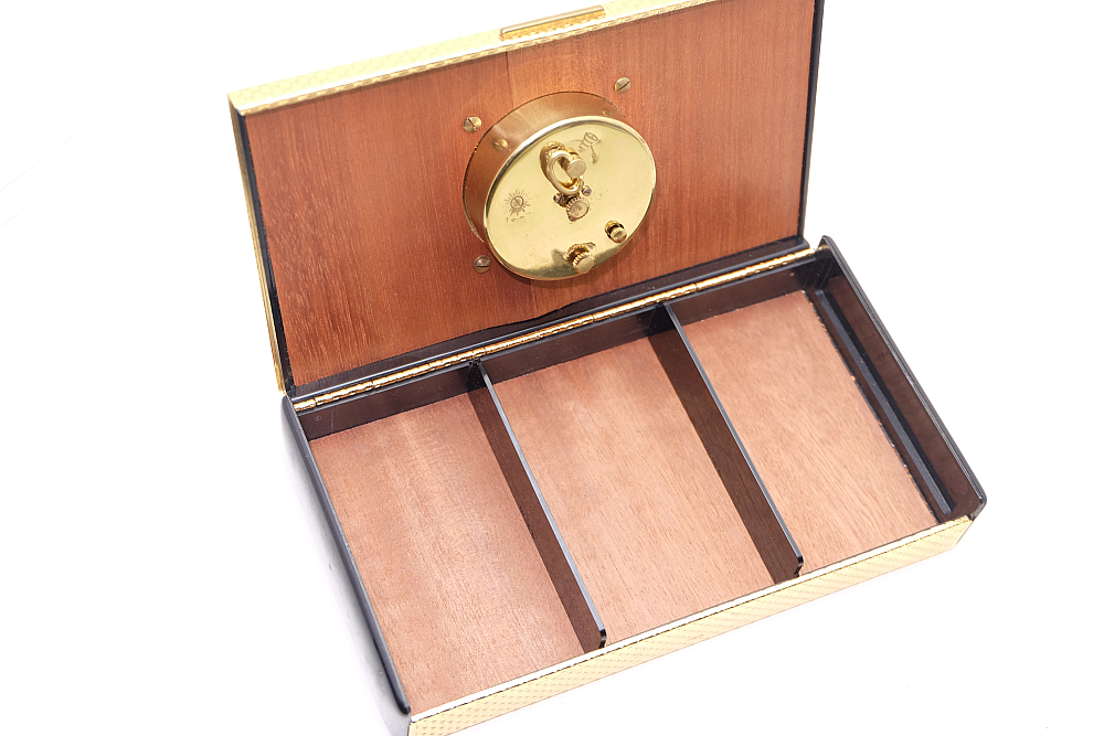 Lancel Cigarette Box With Clock/Alarm Works Good! With small crack un plastic! - 10
