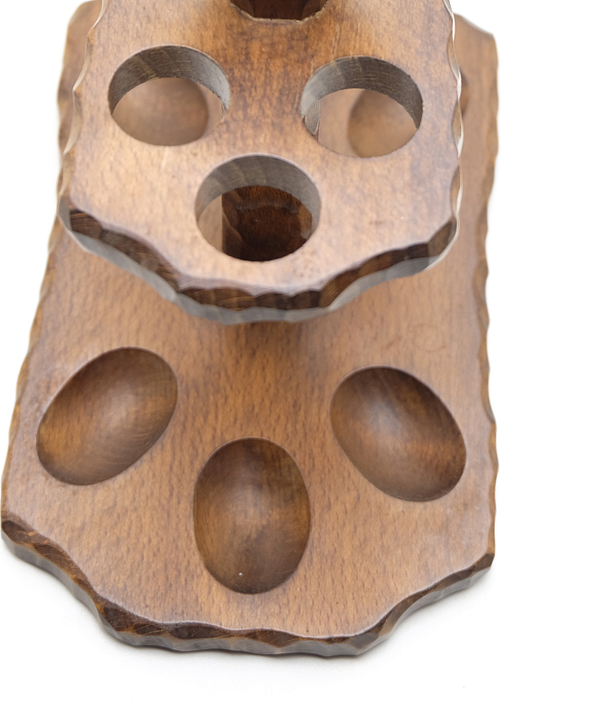 ​Unbranded Beautiful Wooden Pipe Stand for 6 Pipes Vintage! - 3