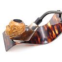 Unbranded Men Head Carved Vintage Smoking Tobacco Pipe - 2 small