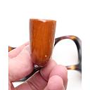 Nice Brown Unsmoked Ceramic French Vintage Tobacco Smoking Pipe - 8 small
