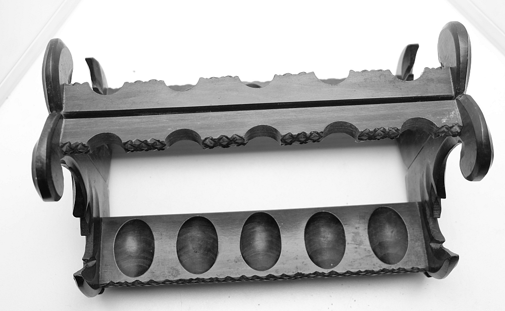 Unbranded Beautiful Wooden Pipe Stand for 10 Pipes Vintage! - 6