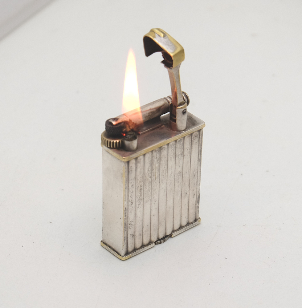 ​Parker Alfred Dunhill Paris Fab.Francaise Petrol Lighter Rare! Works good! - 8