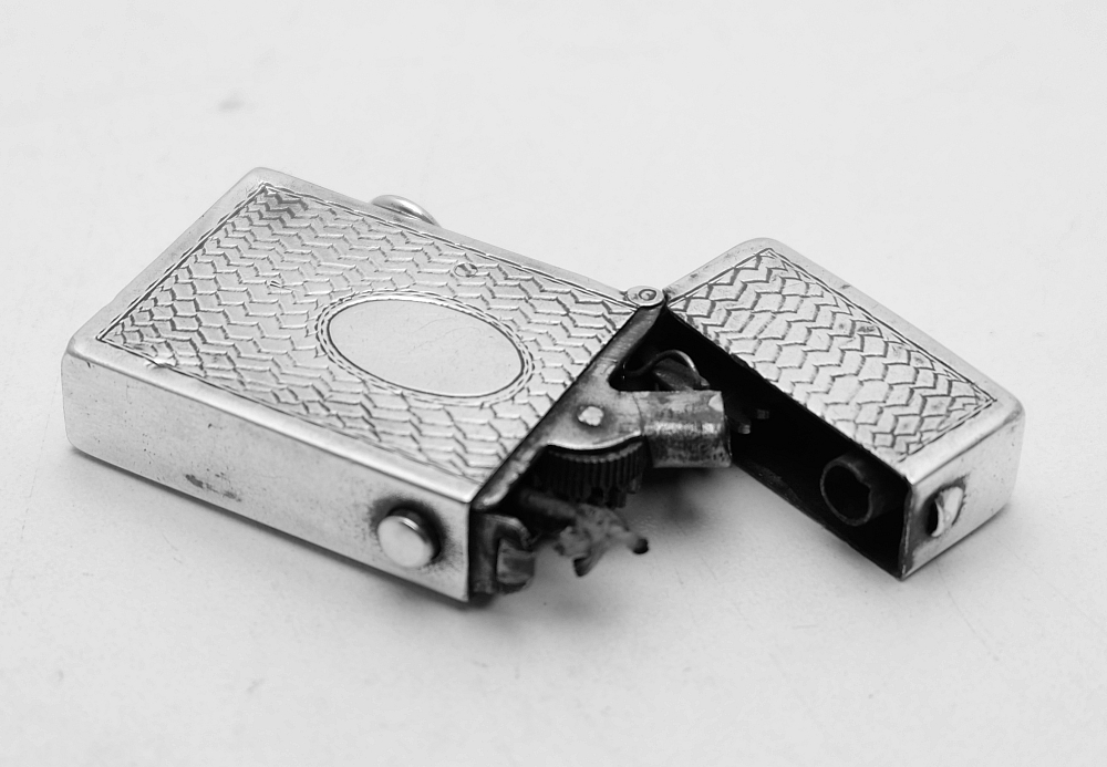 ​Automatic Petrol Lighter Pat.Ang.Gesch RK Germany 1910-1920S Works good! Rare! - 9