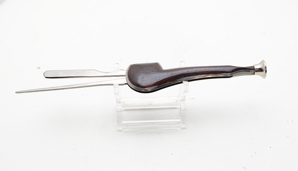 ​Unbranded Smoking Pipe Cleaning MultiTool Tamper France Metal+WoodGood - 3