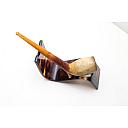 ​Antique Meerschaum French Long Tobacco Smoking Pipe Amber Stem - 5 small