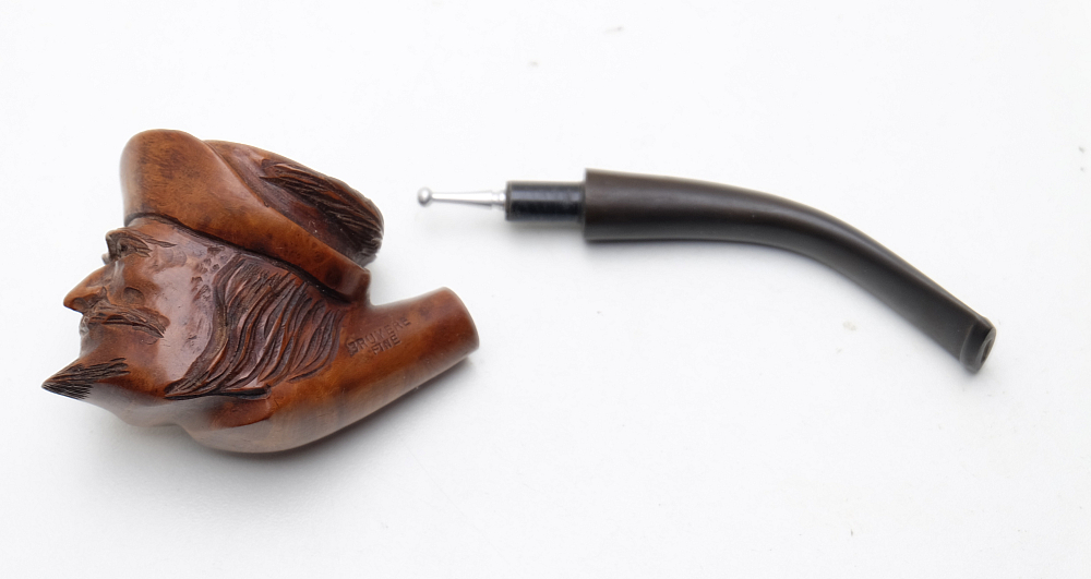 ​Men Head Bruyere Fine St.Claude Vintage Smoking Tobacco Pipe - 7