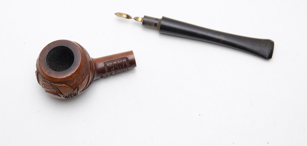 ​Carved Beautiful Old Vintage Tobacco Smoking pipe Pont St Louis - 7