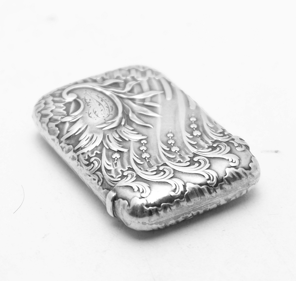 Solid Silver Antique France Matchbox Case Rare! - 7