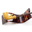 ​Nice Antique Long Black Ceramic Vintage Tobacco Smoking Pipe - 2 small