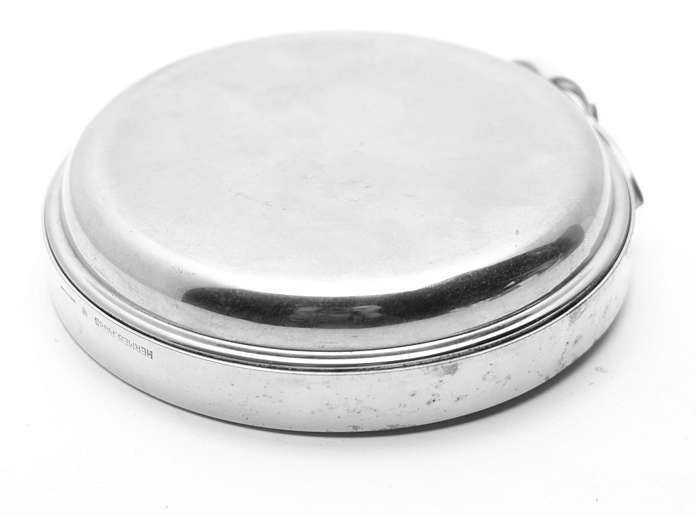 Hermes Set Solid Silver Lighter and Metal Gold Plated Ashtray 1960s - 11