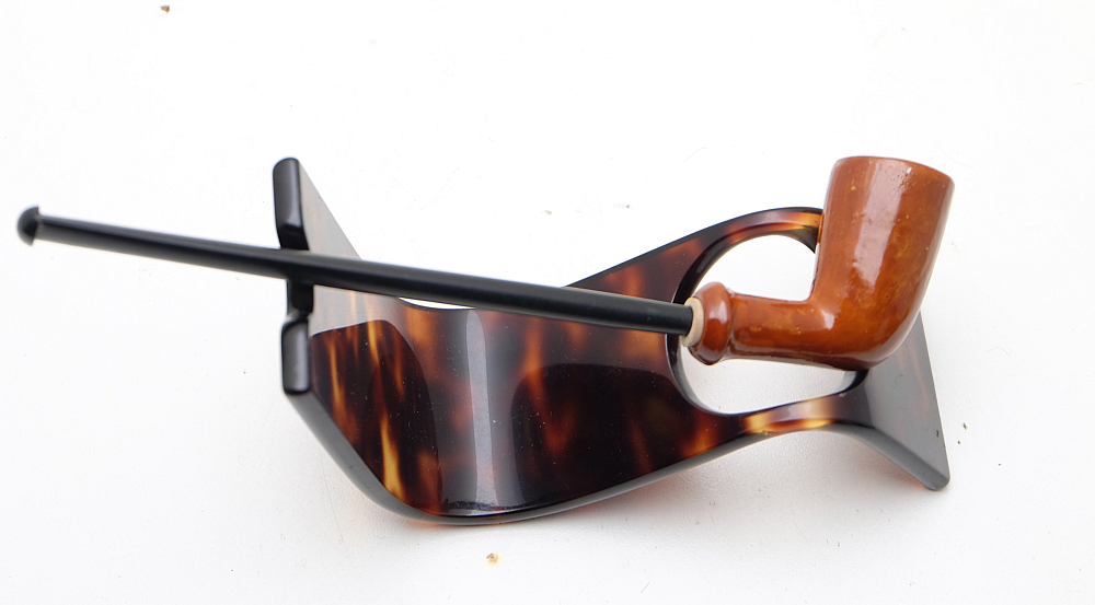 Nice Brown Unsmoked Ceramic French Vintage Tobacco Smoking Pipe - 6