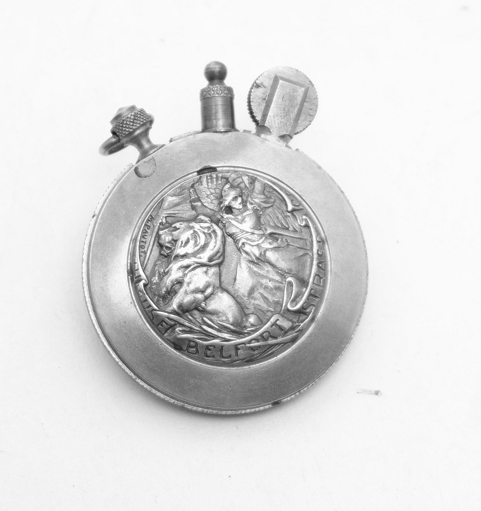 ​WW1 Round Petrol Lighter By M.Pautot France Works great! Very Rare! - 9