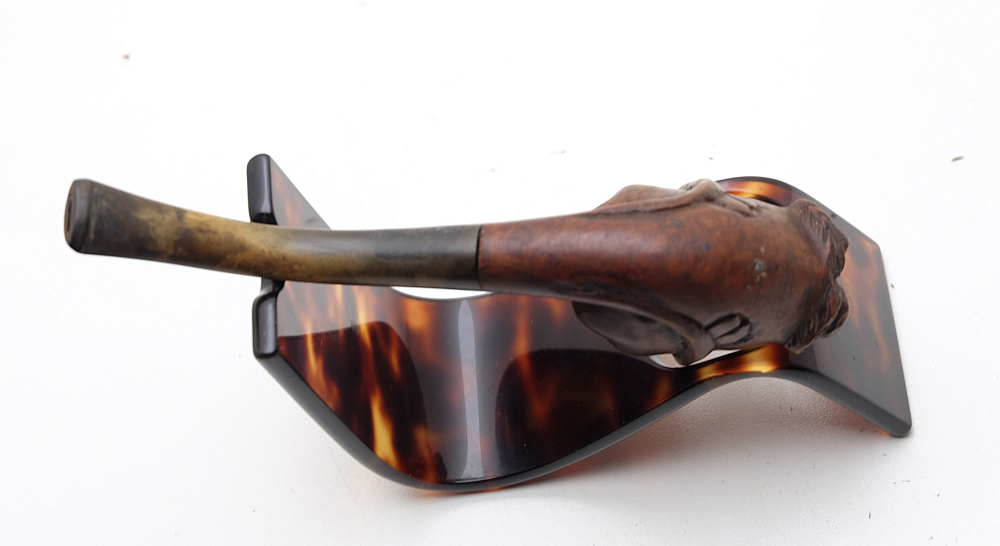 ​Pipe Smoker Head Vintage Smoking Tobacco Pipe France - 6