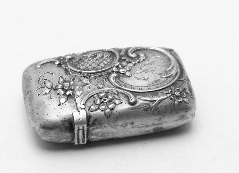 Solid Silver Antique French Matchbox Case Rare! - 6