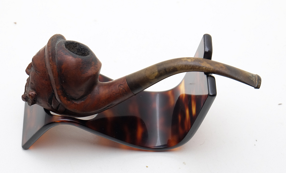 ​Pipe Smoker Head Vintage Smoking Tobacco Pipe France - 2