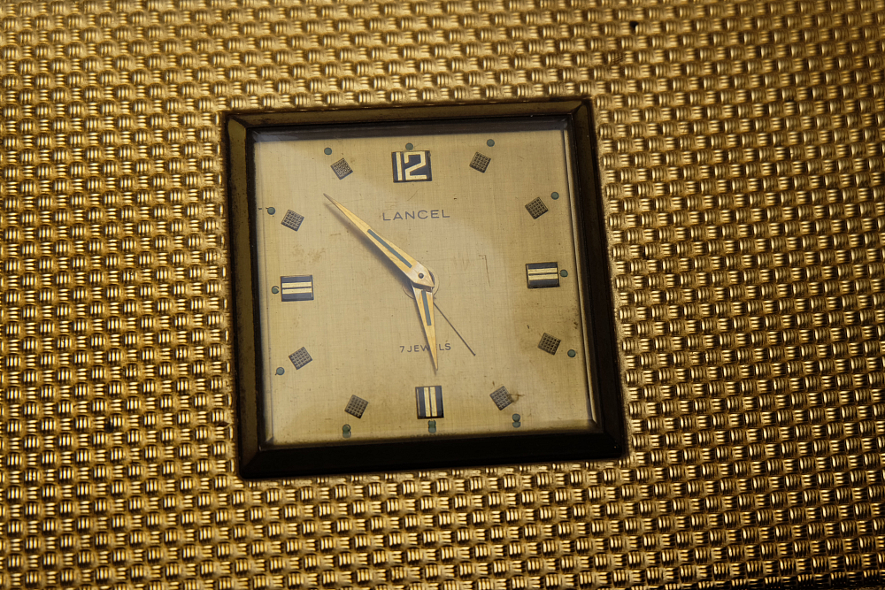 Lancel Cigarette Box With Clock/Alarm Works Good! With small crack un plastic! - 7