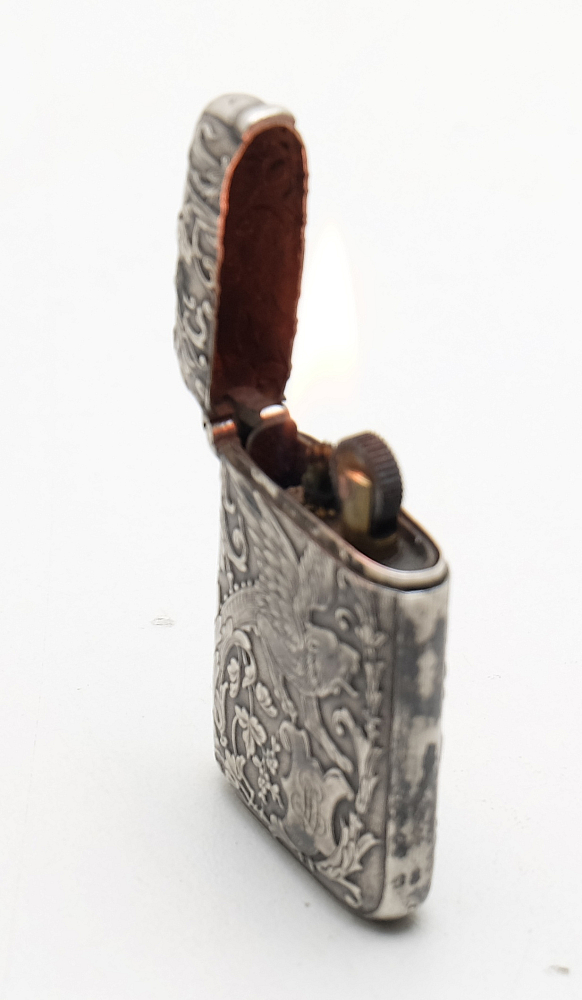 ​Solid Silver Petrol Matchbox/Lighter France - 2