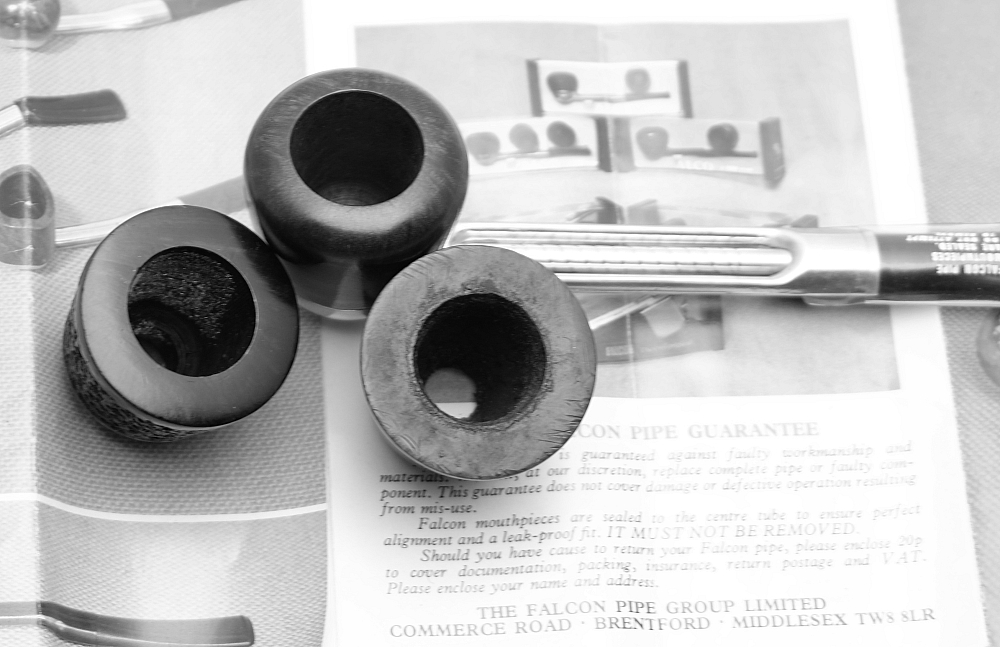 Unsmoked Falcon Made in England Vintage Tobacco Smoking Pipe + two bowls! - 2