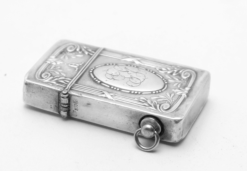 ​Silver 800 Automatic Petrol Lighter Germany 1900-1920S Works good! Rare! - 2