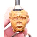 Unbranded Men Head Carved Vintage Smoking Tobacco Pipe - 6 small