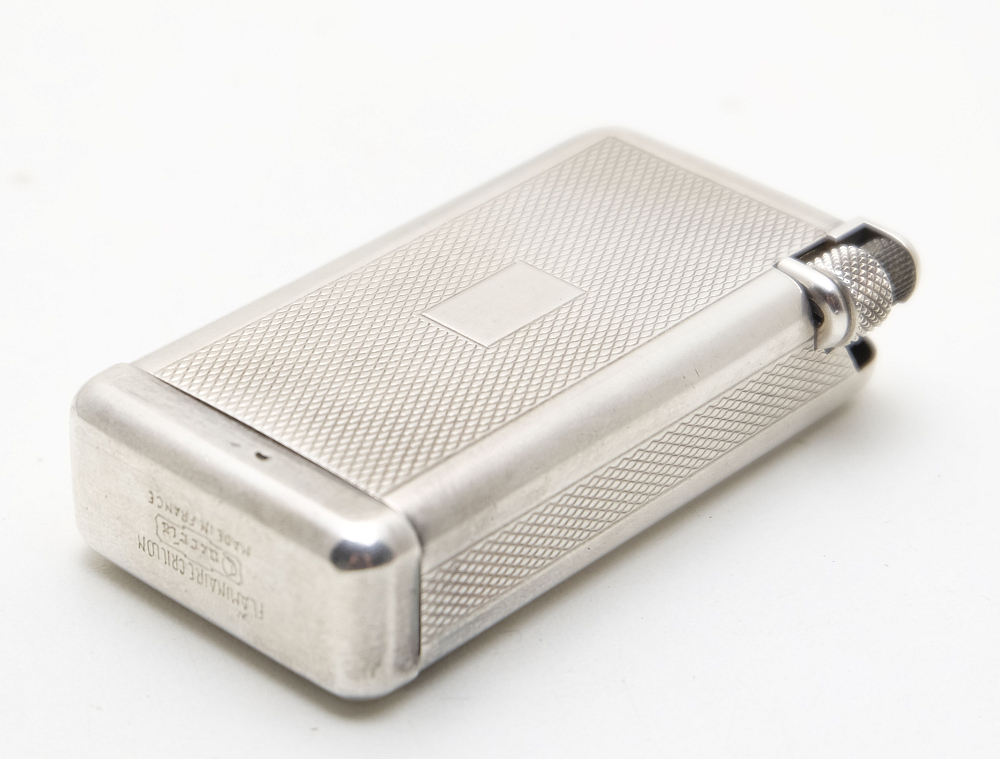 Flaminaire Quercia Grillon Gas Vintage Solid Silver Lighter 1950s Works! - 6