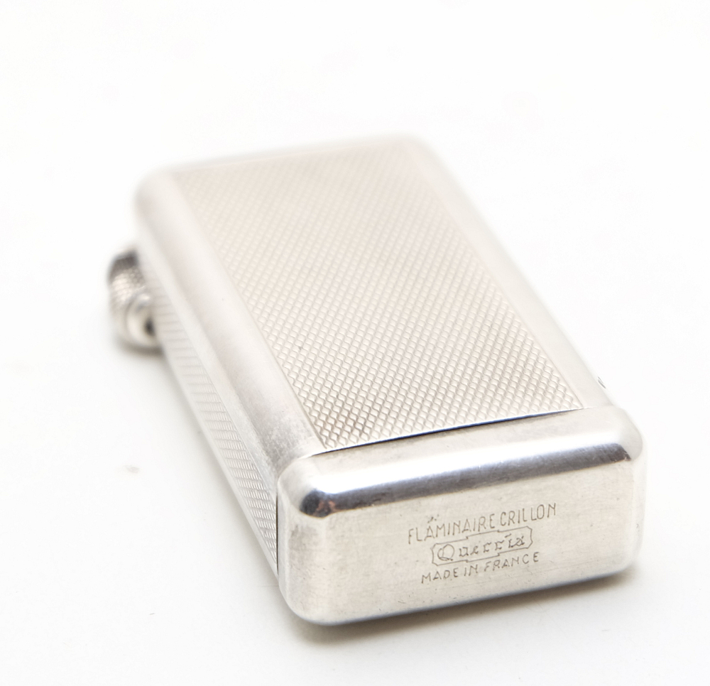 Flaminaire Quercia Grillon Gas Vintage Solid Silver Lighter 1950s Works! - 5