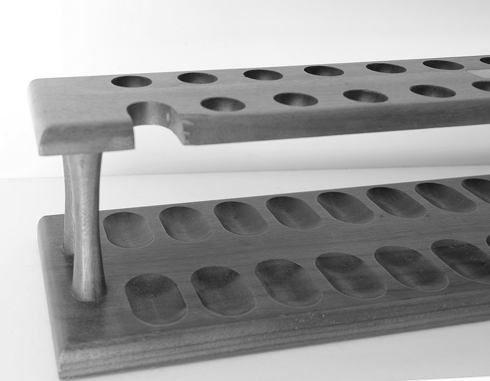 ​Beautiful Wooden Pipe Stand for 24 Big Billiard Pipes Vintage! - 8