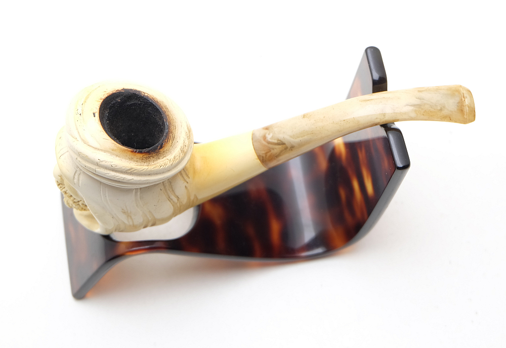 Turkish Meerschaum Pipe With Case Sultan Head - 3