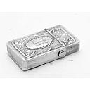 ​Silver 800 Automatic Petrol Lighter Germany 1900-1920S Works good! Rare! - 3 small