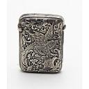 Solid Silver Petrol Matchbox/Lighter France - 5 small