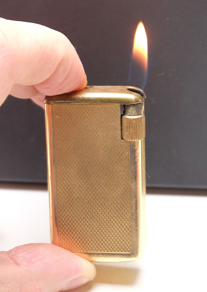 ​Flaminaire Quercia Gold Plated 10mk 1950s Gas Vintage Lighter Works good! - 6