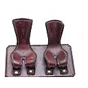 ​Pipe Stand Leatherette Vintage for two pipes - 3 small