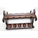 ​Unbranded Beautiful Wooden Pipe Stand for 10 Pipes Vintage! - 6 small