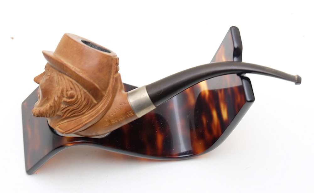 Ma Colombe St.Claude ​Men Head Carved Vintage Smoking Tobacco Pipe - 1